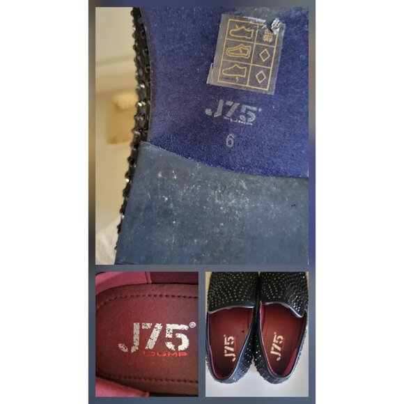 J75 Jump FALCO-B Dress Men's Black Studded Slip- On Loafers -US 6 - Picture 10 of 10